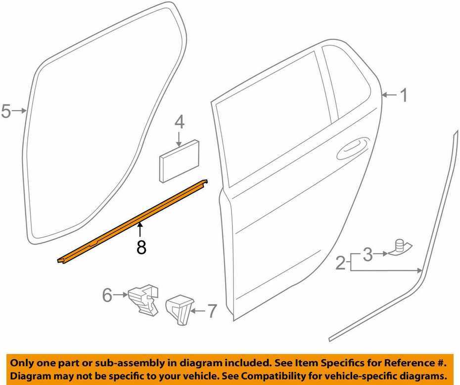 VAG VW GOLF MK7.5 E-GOLF 15-18 dešinės pusės galinių durų išorinio lango sandariklis originalus 5G6839478F5AP