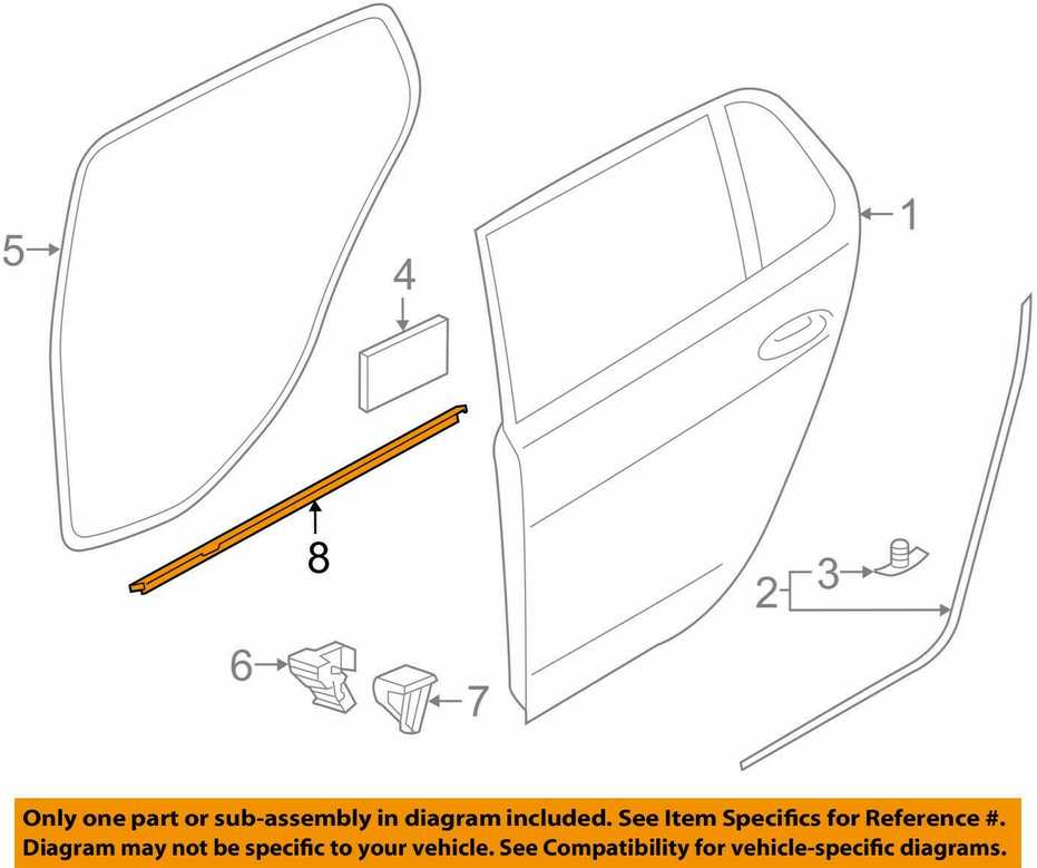 VAG VW GOLF MK7.5 E-GOLF 15-18 dešinės pusės galinių durų išorinio lango sandariklis originalus 5G6839478F5AP