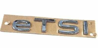 VAG VW GOLF MK8 galinis dešinysis eTSI ženkliukas su užrašu Emblema chromuota 5H0853675L2ZZ originali