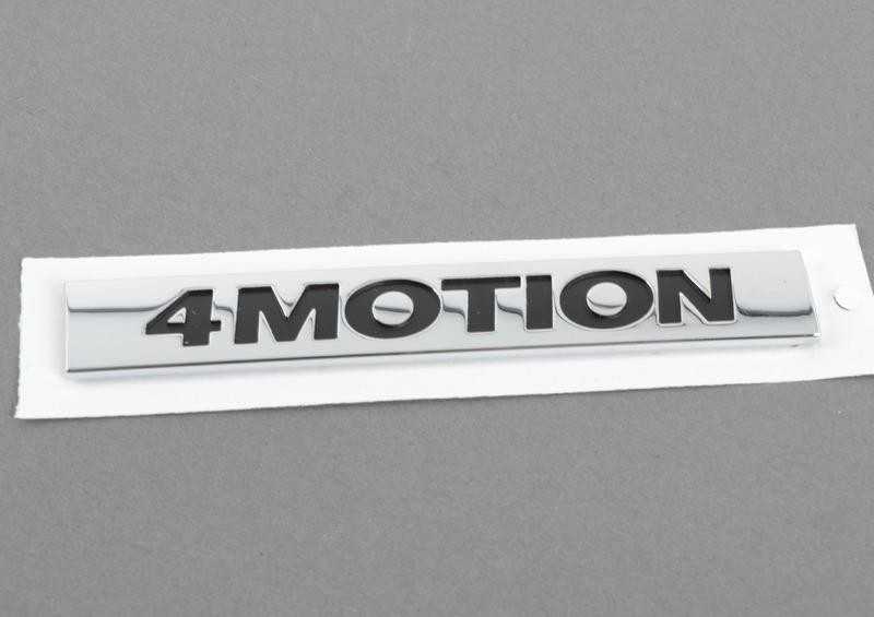 VAG VW Golf Passat Tiguan 4Motion juodas užrašas emblema emblema originali 5K0853675SFXC