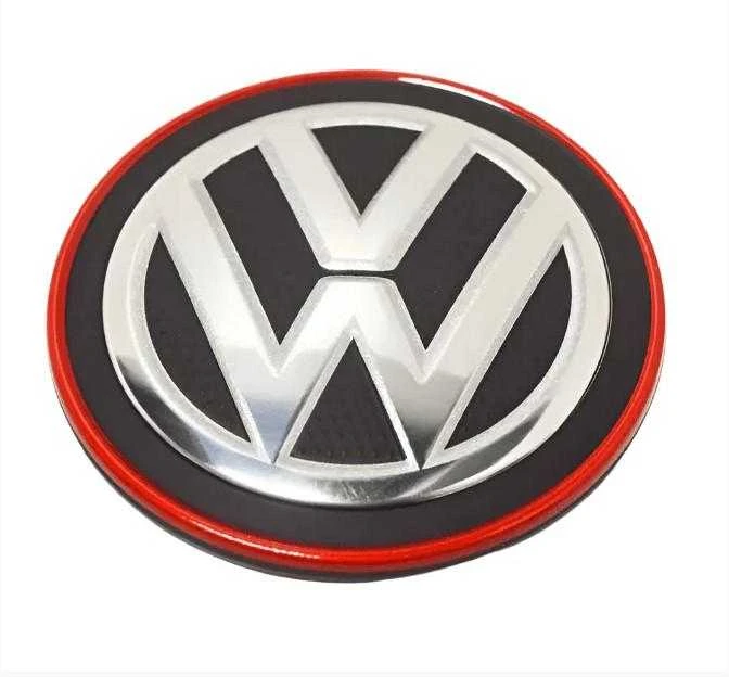 VAG VW Golf R32 GTI ratų centro stebulės dangtelis chromuotas raudonas originalus 5G0601171B
