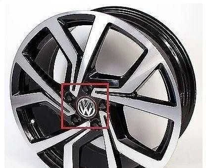 VAG VW Golf R32 GTI ratų centro stebulės dangtelis chromuotas raudonas originalus 5G0601171B