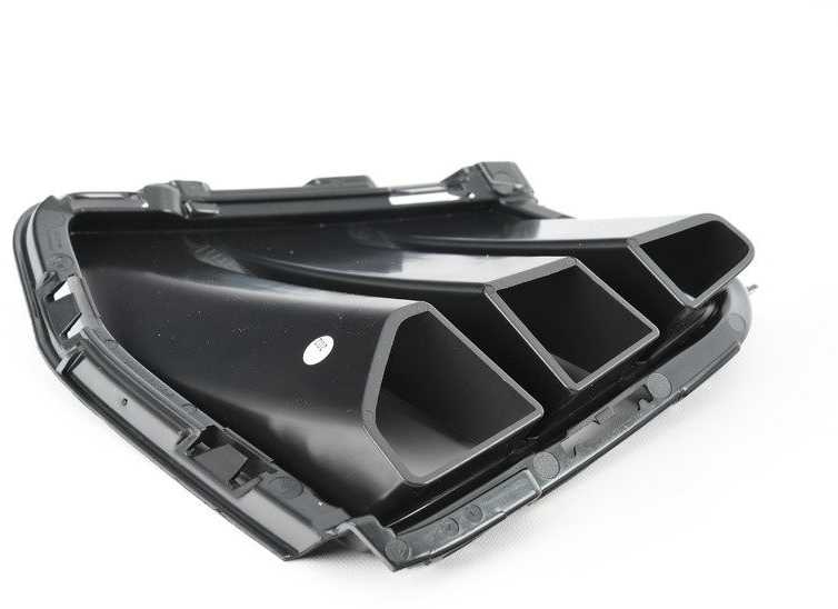 VAG VW Golf R32 GTI triušio dangčio dalis bamperiui Satin Juodas Genuine 5G085323212J9B9