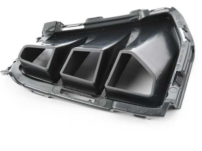 VAG VW Golf R32 GTI triušio dangtelis dalis bamperiui Satin Juodas Genuine 5G085323211J9B9