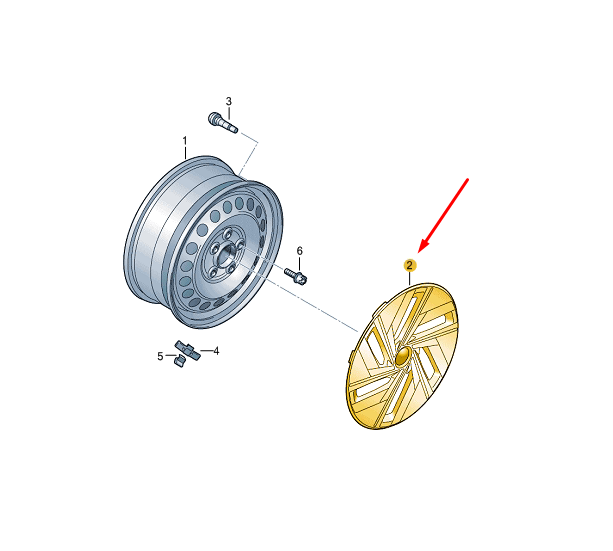VAG VW 19" Ratlankis Apdaila Juoda Blizgi Plieninė Ratai Originali 11A601147DZKC