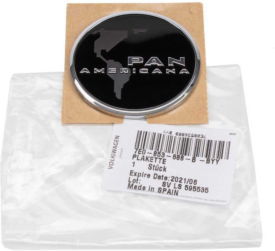 VAG VW PAN AMERICA T6 emblema Šoninis beisbolo kepurės ženkliukas 7E0853688BBYY originalus