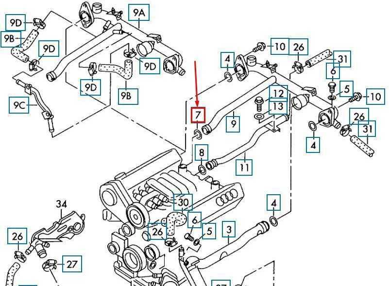 VAG VW PASSAT B5 variklio aušinimo skysčio vamzdžio žiedas N90380002 Originalus