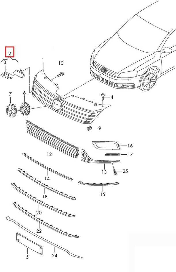 VAG VW Passat B7 emblema R-Line ant grotelių originali 3AA853948FXC