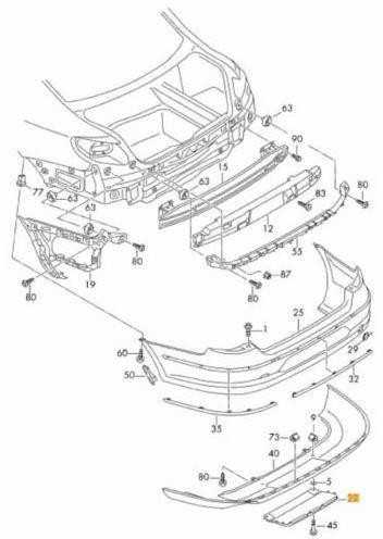 VAG VW PASSAT CC galinio bamperio dangtelis 3C88073979B9 originalus