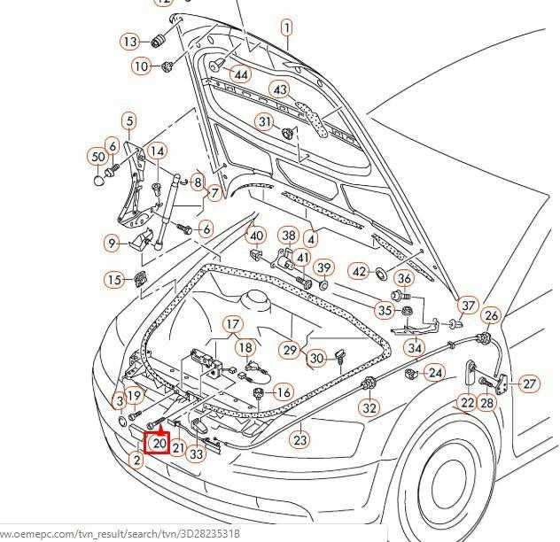 VAG VW PHAETON 3D variklio dangčio atleidimo užrakto trosas 3D2823531B Originalus