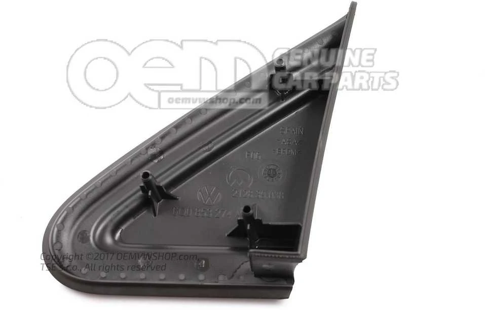 VAG VW Polo A statramsčio veidrodėlio apdaila dešinė juoda apdaila 6Q0853274A9B9 originali