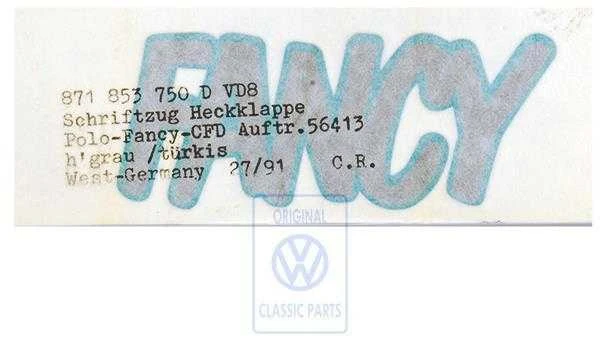 VAG VW POLO DERBY Originalus 871853750DVD8