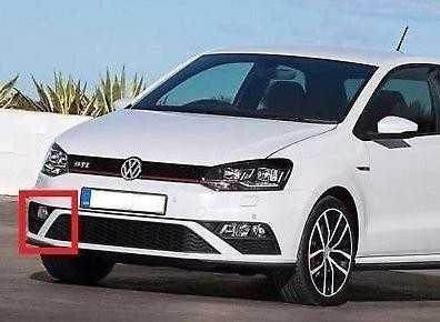 VAG VW POLO GTI 15-17 Priekinis bamperis apatinis dešinysis O/S grotelių apdaila juoda 6C0853666G9B9 Originali