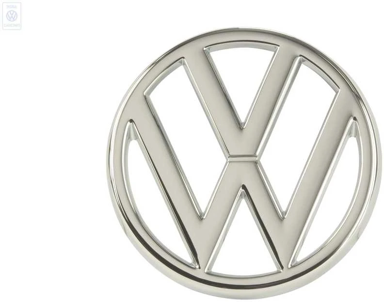 VAG VW priekinės grotelės emblema chromuota originali 321853601