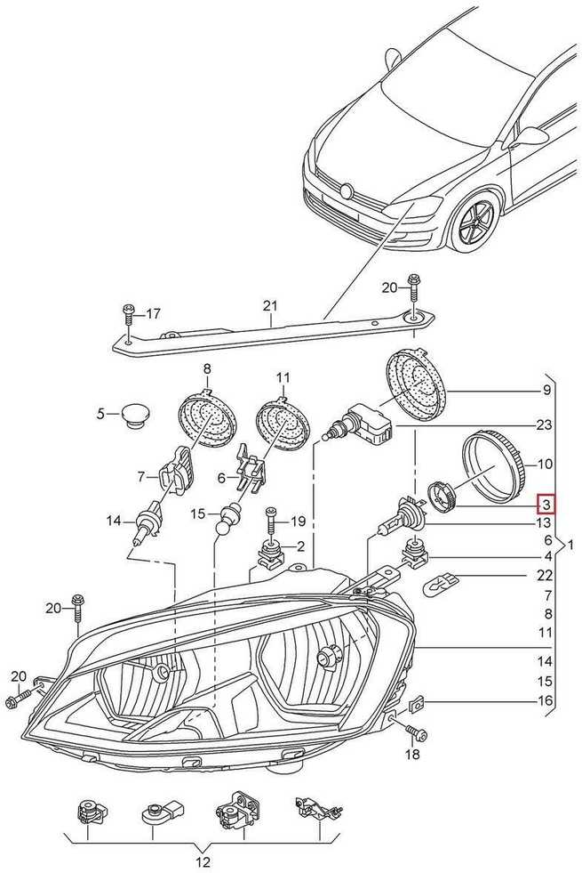 VAG VW priekinių žibintų žibinto laikiklis žiedinis lizdas originalus 5K0941109C
