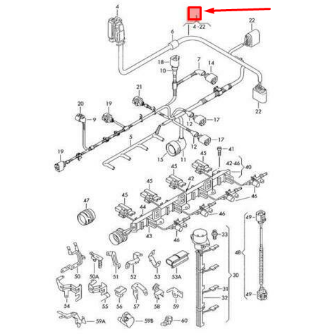 VAG VW remonto kabelių rinkinys Temperatūros jutiklio adapterio kabelis 1KD971658 Originalus