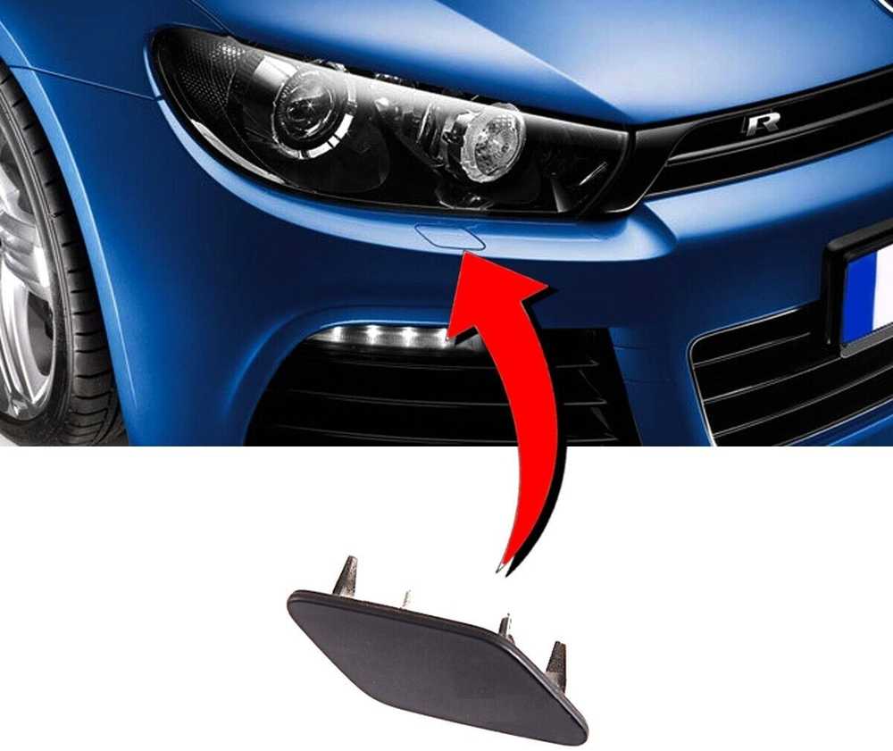 VAG VW SCIROCCO 2008 - 2017 priekinių žibintų ploviklio dangtelis dešinėje pusėje originalus 1K8807938GRU