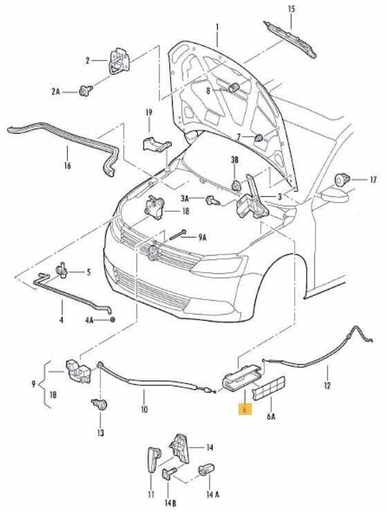 VAG VW Seat Skoda Bowdeno kabelio laikiklis originalus 5N0823411A