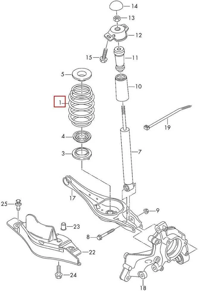 Vag Spyruoklinė Spyruoklė Volkswagen Golf Seat Leon Skoda Octavia Originalus 5Q0511115HM