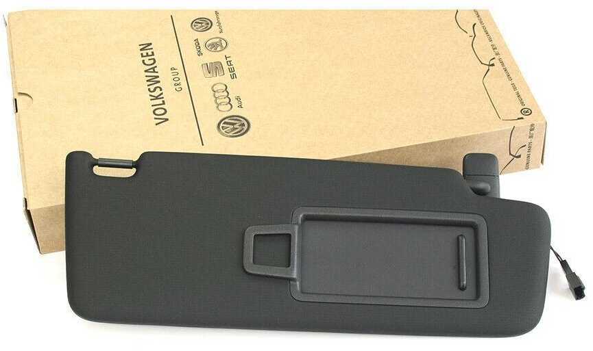 VAG VW skydelis nuo saulės su veidrodėliu ir dangteliu originalus 5G0857552CC3H8