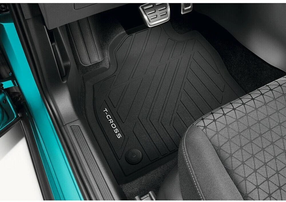 Skoda VAG VW T CROSS Premium guminiai grindų kilimėliai All Weather LHD Genuine 2GM06150082V