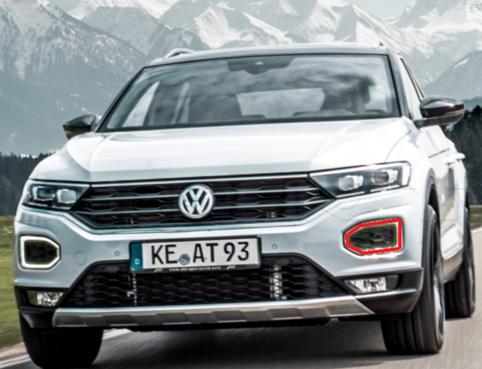 VAG VW T ROC priekinio bamperio apatinės grotelės dešinės pusės 2GA853212A9B9 originalios