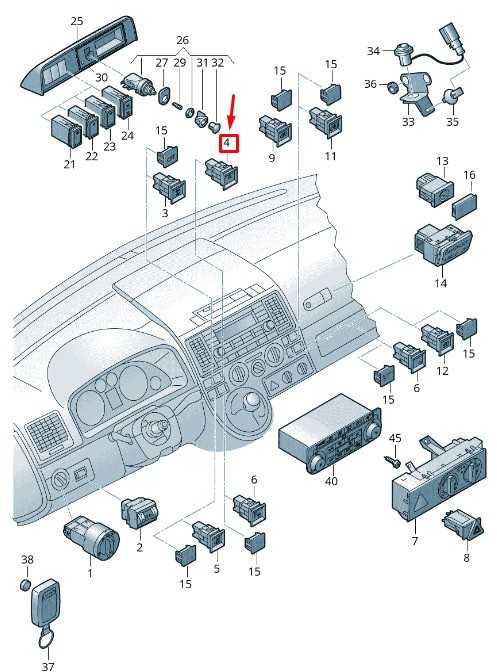 VAG VW T5 pavarų perjungimo mygtukas originalus 7E0927134AREH