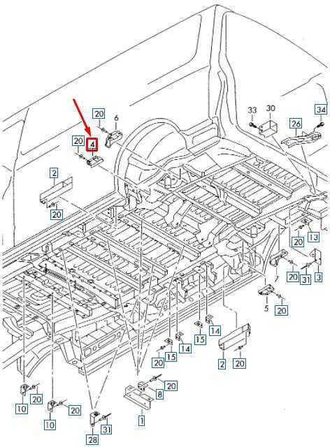 VAG VW T5 T6 sėdynės laikiklis Kairės sėdynės sutvirtinimas Lakštinis metalinis kėbulo sutvirtinimas 7H0803333 originalus