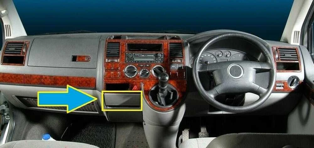 VAG VW T5 Transporter peleninės taurės monetų laikiklis pilkos spalvos RHD originalus 7H285860130T