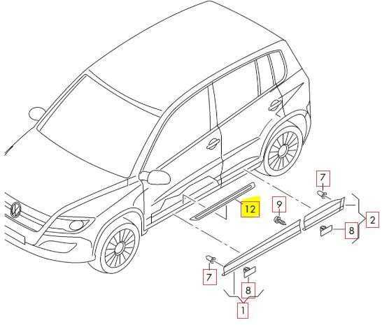 Vag Vw Tiguan 2012 2017 Durų Įėjimo R Line Sill Strip Originalus 5N0853537CHM2