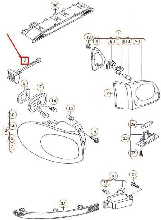 VAG VW TIGUAN 5N galinių žibintų reguliavimo tipas originalus 5N0945167B