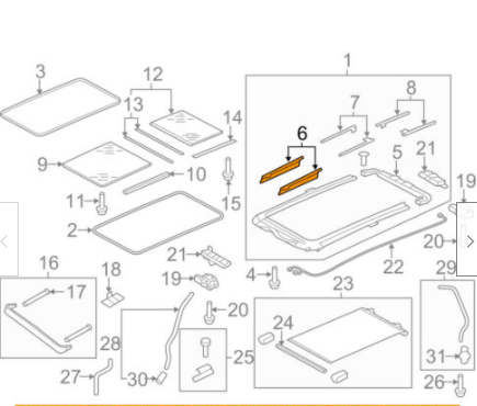 VAG VW TIGUAN MK1 priekinio stoglangio stumdymo ir pakreipimo mechanizmo rinkinys originalus 1K9898738B