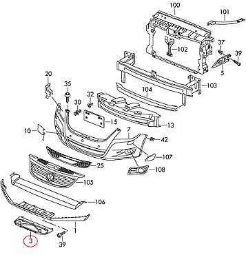 VAG VW TIGUAN Priekinio Bamperio Laikiklis Spoileriui Originalus 5N08059159B9