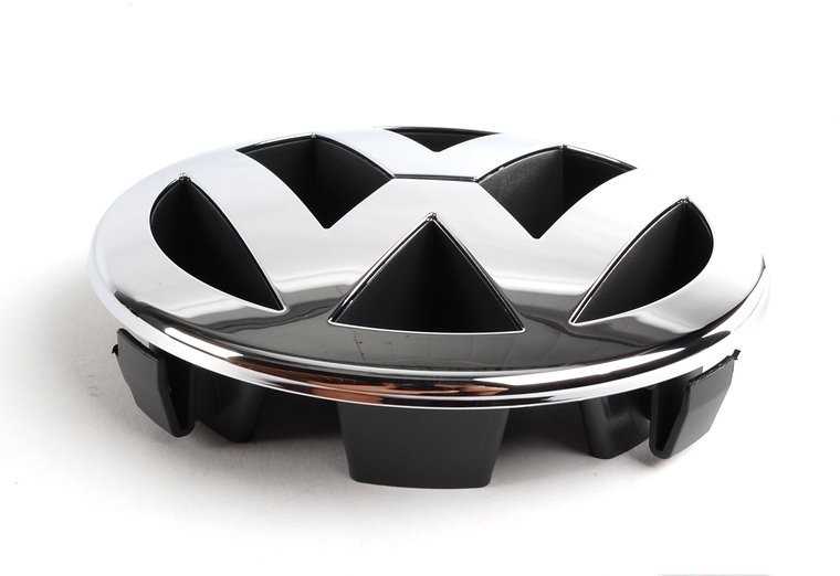 VAG VW Touareg grotelių emblema "VW"-chromas/antracitas Originali 3C0853601CFDY