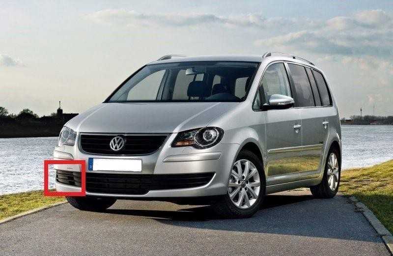 VAG VW TOURAN 07-10 Priekinis bamperis O/S dešinės pusės apatinės grotelės Originalus 1T0853666J9B9