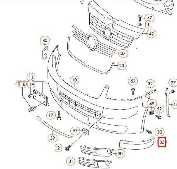 VAG VW TP T5 Priekinis Bamperis Dešinės Pusės Apdaila Paruošta 7H5807718GRU NAUJA ORIGINALI