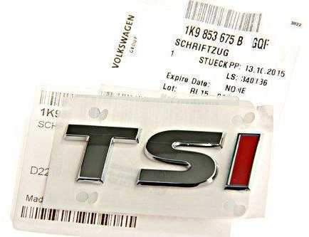 VAG VW "TSI" liuko emblema, vardinė lentelė, ženkliukas Originalus 1K9853675BGQF