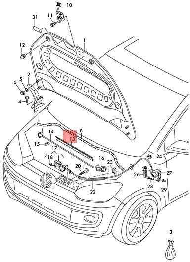 VAG VW Up! E-Up! Užrakto laikiklio sandariklis originalus 1S0823737