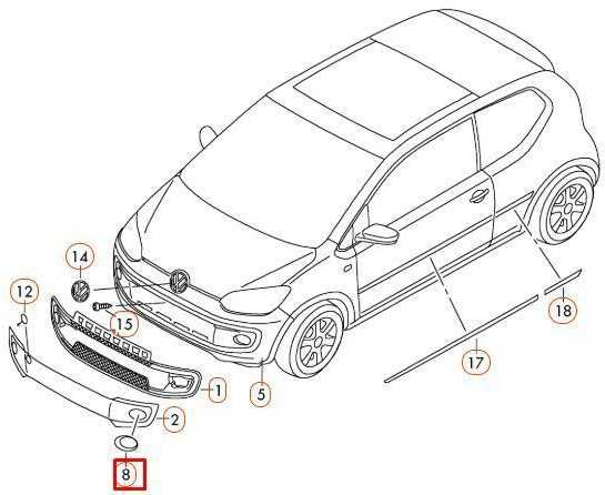 VAG VW Up! Priekinio dešiniojo rūko žibinto apvado žiedo apdaila 1S0853400A2ZZ originali