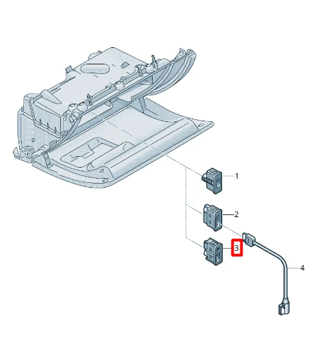 VAG USB ir AUX-IN jungtis Volkswagen Golf Jetta Passat Originalus 5G0035222F