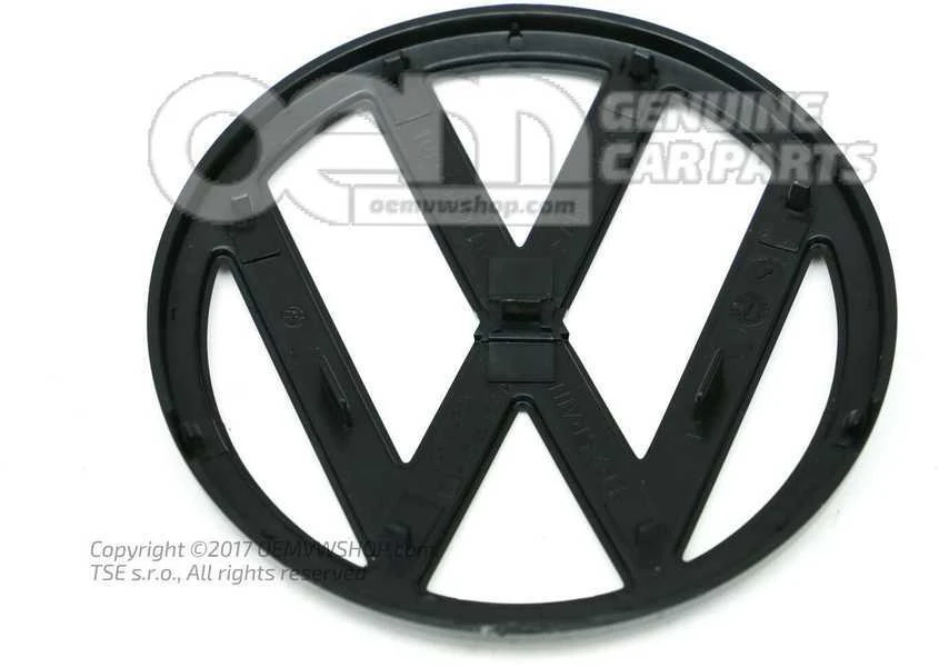 VAG VW ženklas Golf 4 IV juodos spalvos priekinės grotelės priekinė emblema su logotipu 1J0853601A041 originali
