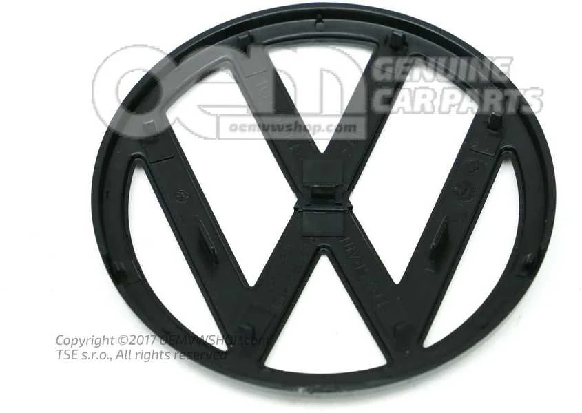 VAG VW ženklas Golf 4 IV juodos spalvos priekinės grotelės priekinė emblema su logotipu 1J0853601A041 originali