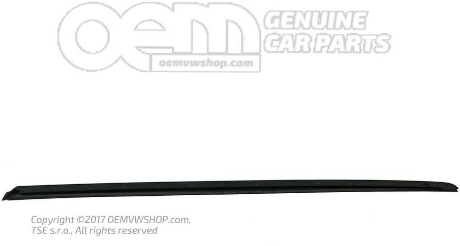 Vandens Deflektoriaus Juosta Vag Satino Juoda Audi Q8 Rsq8 4M 2019 Originalus 4M88543279B9