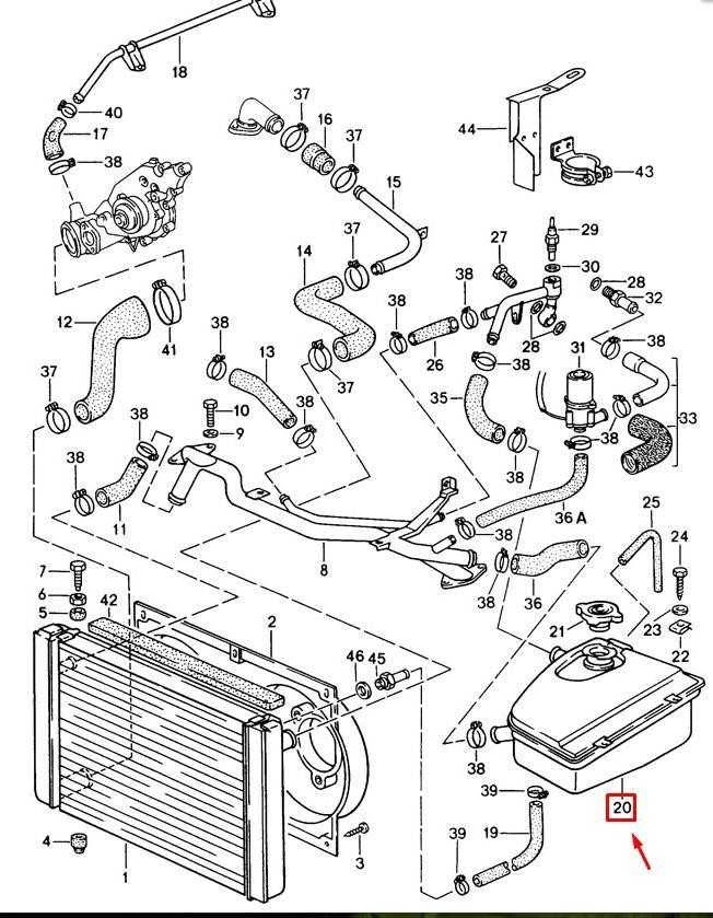 Variklio aušinimo skysčio atkūrimo bakas 95110602502 originalus Porsche 944 Turbo 86-89