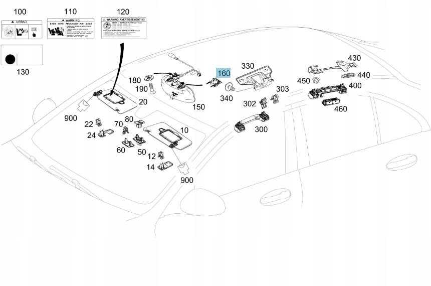 Veidro Bazės Dangtelis Mercedes Benz E200 E250 E300 2016-2019 Originalus A21381102009051