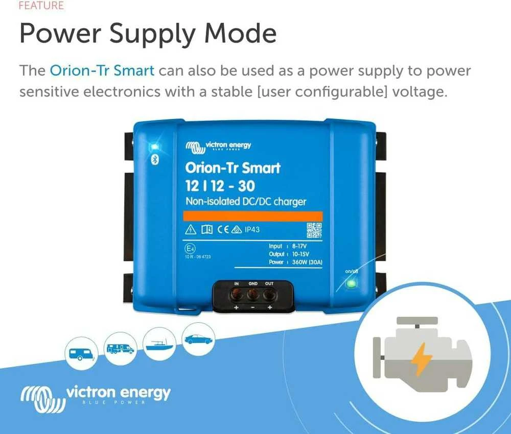 „Victron Energy Orion-Tr Smart 12/12 V 30 A 360 W DC-DC įkroviklis