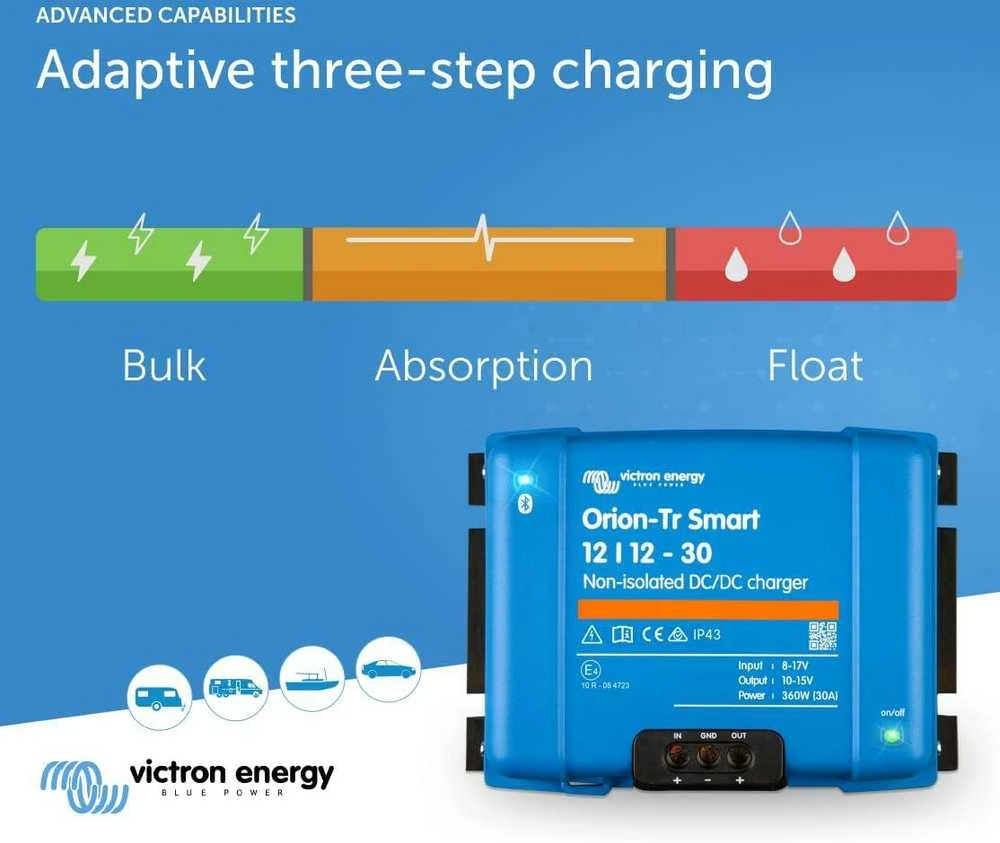 „Victron Energy Orion-Tr Smart 12/12 V 30 A 360 W DC-DC įkroviklis