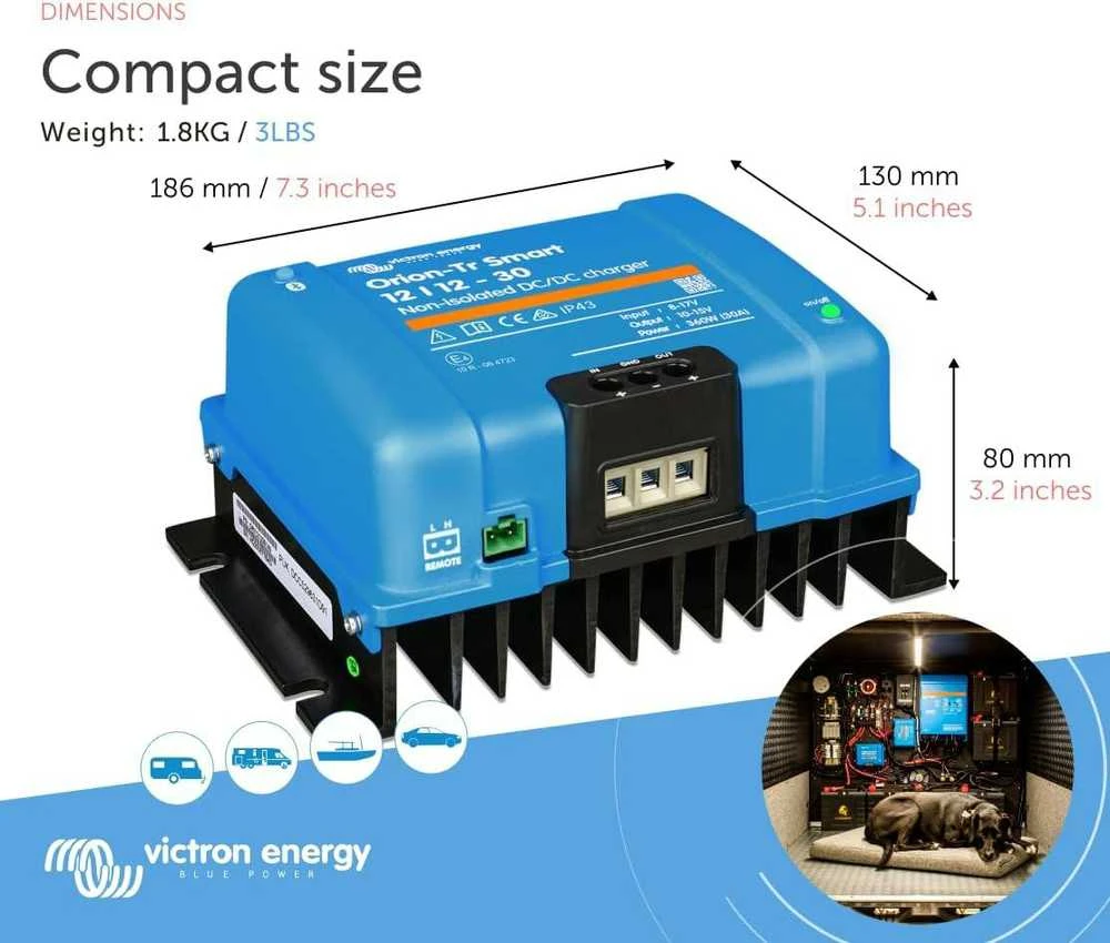 „Victron Energy Orion-Tr Smart 12/12 V 30 A 360 W DC-DC įkroviklis