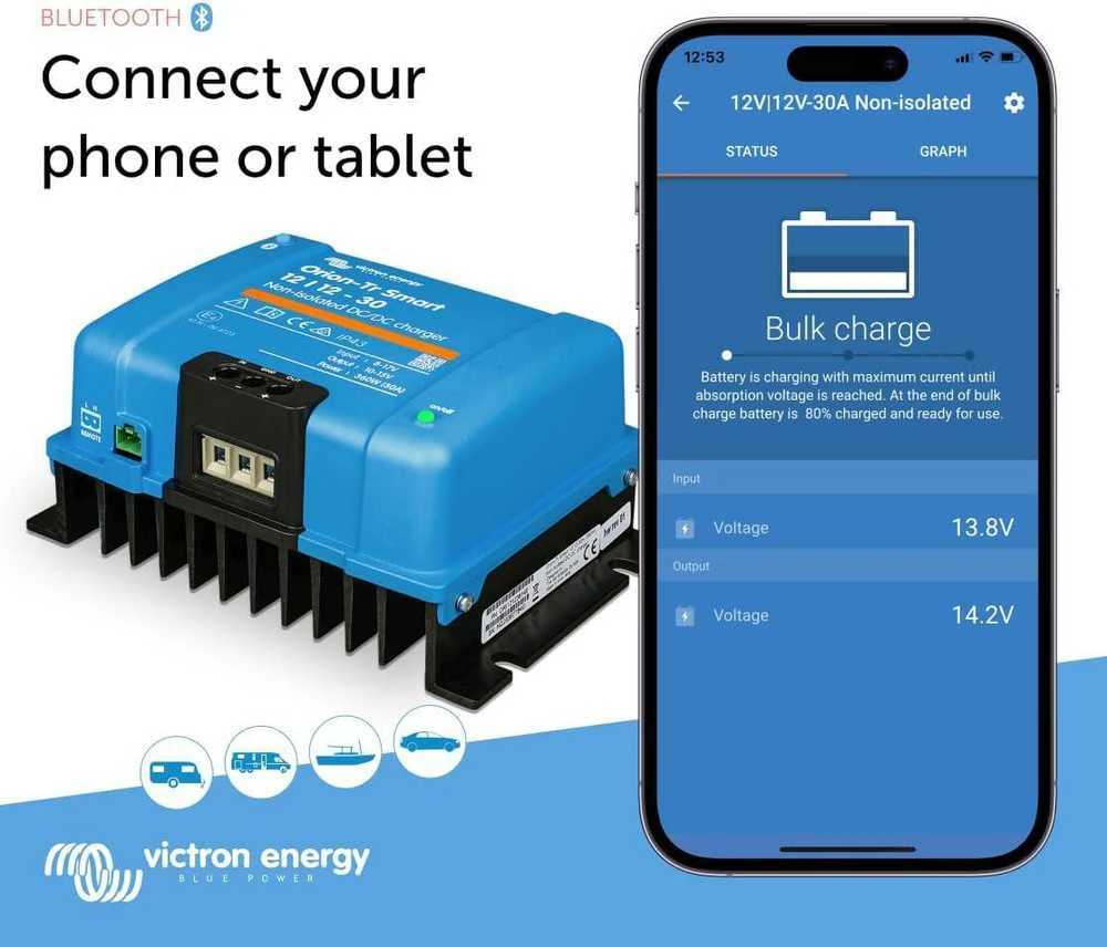 „Victron Energy Orion-Tr Smart 12/12 V 30 A 360 W DC-DC įkroviklis