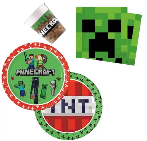 Vienkartinių indų rinkinys - MINECRAFT